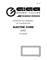 Предварительный просмотр 1 страницы GIGA GSP01 Instructions For Installation, Use E Maintenance