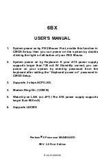 Preview for 1 page of Gigabyte 6BX User Manual