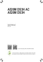 Gigabyte A520M DS3H AC User Manual preview