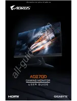 Предварительный просмотр 1 страницы Gigabyte AORUS AD27Qd User Manual