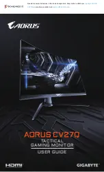 Предварительный просмотр 1 страницы Gigabyte AORUS CV27Q User Manual