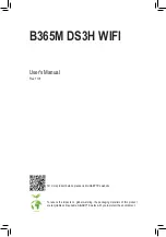 Preview for 1 page of Gigabyte B365M DS3H WIFI User Manual