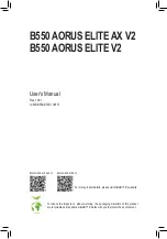 Предварительный просмотр 1 страницы Gigabyte B550 AORUS ELITE AX V2 User Manual