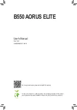 Gigabyte B550 AORUS ELITE User Manual preview