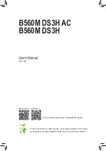 Gigabyte B560M DS3G AC User Manual preview