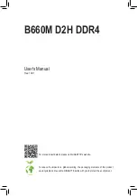 Preview for 1 page of Gigabyte B660M D2H DDR4 User Manual