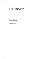 Preview for 1 page of Gigabyte G1.Sniper 2 User Manual