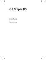 Gigabyte G1.Sniper M3 User Manual preview