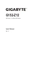 Preview for 1 page of Gigabyte G152-Z12 User Manual