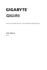 Preview for 1 page of Gigabyte G262-IR0 User Manual