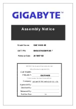 Gigabyte G481-HA0-00 Assembly Notice preview