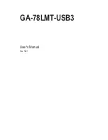 Gigabyte GA-78LMT-USB3 User Manual preview