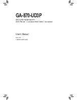 Gigabyte GA-870-UD3P User Manual preview