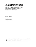 Preview for 1 page of Gigabyte GA-945P-DS3 User Manual