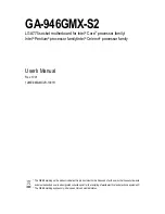 Предварительный просмотр 1 страницы Gigabyte GA-946GMX-S2 User Manual