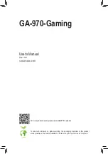 Preview for 1 page of Gigabyte GA-970-Gaming User Manual