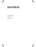 Preview for 1 page of Gigabyte GA-970A-D3 User Manual