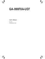 Gigabyte GA-990FXA-UD7 User Manual preview