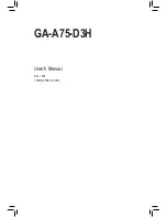 Preview for 1 page of Gigabyte GA-A75-D3H User Manual