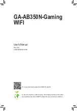 Preview for 1 page of Gigabyte GA-AB350N-Gaming WIFI User Manual