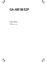 Preview for 1 page of Gigabyte GA-AM1M-S2P User Manual