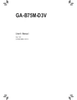 Gigabyte GA-B75M-D3V User Manual preview