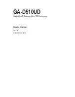 Preview for 1 page of Gigabyte GA-D510UD User Manual