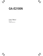 Gigabyte GA-E2100N User Manual preview