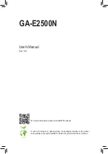 Preview for 1 page of Gigabyte GA-E2500N User Manual