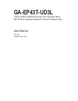 Gigabyte GA-EP43T-UD3L User Manual preview