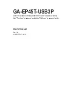 Preview for 1 page of Gigabyte GA-EP45T-USB3P User Manual