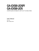 Preview for 1 page of Gigabyte GA-EX58-UD5 User Manual