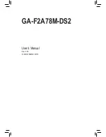Gigabyte GA-F2A68HM-DS2 User Manual preview