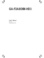 Gigabyte GA-F2A85XM-HD3 User Manual preview