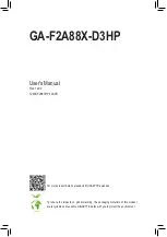 Preview for 1 page of Gigabyte GA-F2A88X-D3HP User Manual