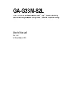 Preview for 1 page of Gigabyte GA-G33M-S2L User Manual