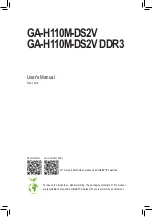 Gigabyte GA-H110M-DS2V User Manual preview