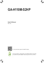 Preview for 1 page of Gigabyte GA-H110M-S2HP User Manual