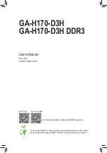 Gigabyte GA-H170-D3H User Manual preview