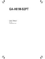 Preview for 1 page of Gigabyte GA-H61M-S2PT User Manual