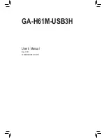 Gigabyte GA-H61M-USB3H User Manual preview