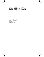 Gigabyte GA-H61N-D2V User Manual preview