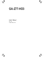 Preview for 1 page of Gigabyte GA-H77-DS3H User Manual