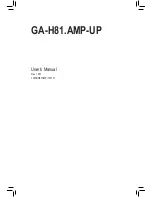 Gigabyte GA-H81.AMP-UP User Manual preview