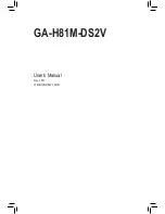 Preview for 1 page of Gigabyte GA-H81M-DS2V User Manual