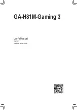 Gigabyte GA-H81M-Gaming 3 User Manual preview