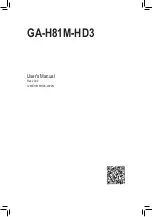 Preview for 1 page of Gigabyte GA-H81M-HD3 User Manual