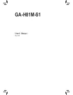 Gigabyte GA-H81M-S1 User Manual preview