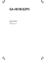 Preview for 1 page of Gigabyte GA-H81M-S2PH User Manual