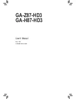 Preview for 1 page of Gigabyte GA-H87-HD3 User Manual